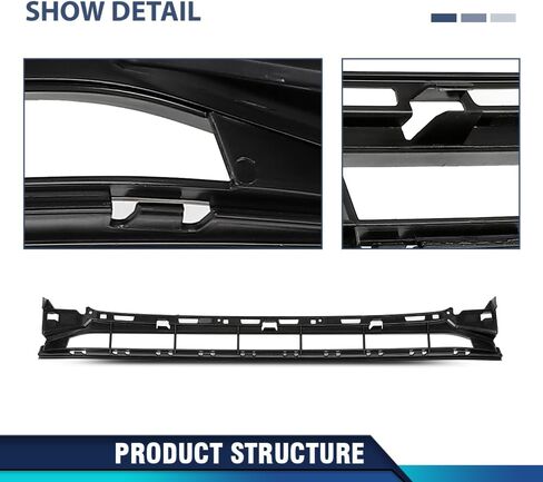 PIT66 Front Bumper Grille Grill Compatible with Hyundai Ve.loster 2012 2013 2014 2015 2016 2017 865602V000, HY1036126 Black in Saudi Arabia