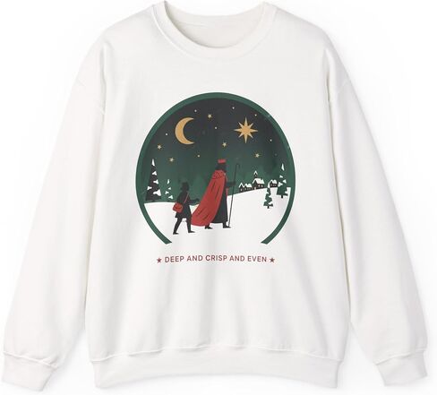 Christmas Sweatshirt, Good King Wenceslas Inspired, Classic Christmas Song, Deep and Crisp and Even, Xmas Sweater in Saudi Arabia
