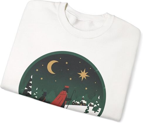 Christmas Sweatshirt, Good King Wenceslas Inspired, Classic Christmas Song, Deep and Crisp and Even, Xmas Sweater in Saudi Arabia