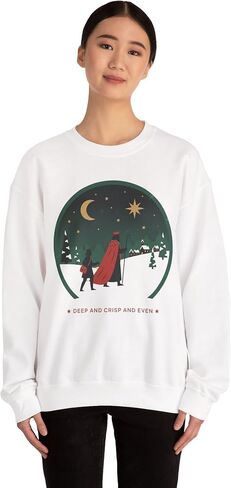 Christmas Sweatshirt, Good King Wenceslas Inspired, Classic Christmas Song, Deep and Crisp and Even, Xmas Sweater in Saudi Arabia