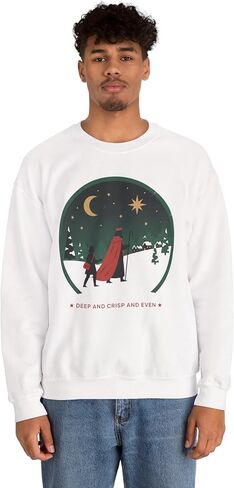 Christmas Sweatshirt, Good King Wenceslas Inspired, Classic Christmas Song, Deep and Crisp and Even, Xmas Sweater in Saudi Arabia