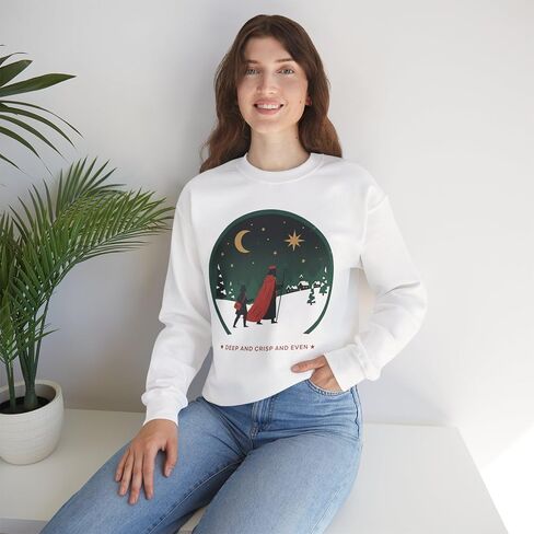 Christmas Sweatshirt, Good King Wenceslas Inspired, Classic Christmas Song, Deep and Crisp and Even, Xmas Sweater in Saudi Arabia
