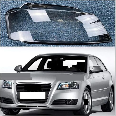Car Headlight Cover Compatible For Audi A3 2008 2009 2010 2011 2012 Headlamp Lens Transparent Lampshade Shell Replace The Glass(2PCS Left and Right) in Saudi Arabia
