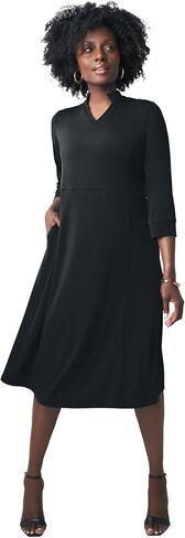 Jessica London Women's Plus Size V-Neck Midi Dress in Saudi Arabia