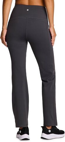 RBX Fleece Yoga Pants for Women, Fleece Lined Flare Leggings with Zipper Pockets Full Length Bootcut Workout Pants in Kuwait