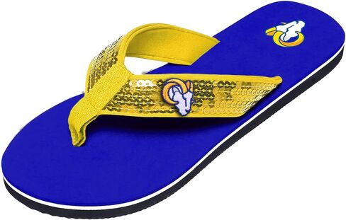 FOCO New York Jets NFL Womens Sequin Flip Flop - L - (11-12) in Saudi Arabia