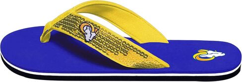 FOCO New York Jets NFL Womens Sequin Flip Flop - L - (11-12) in Saudi Arabia