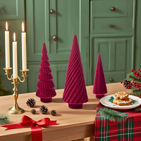 Spiral Resin Christmas Tree Decorations, 3 PCS Tabletop Small Christmas Tree Clearance for Desk Decor, Small Fake Christmas Tree, Gold Home Decor, Christmas Table Centerpieces Winter Mantel Decor in Kuwait