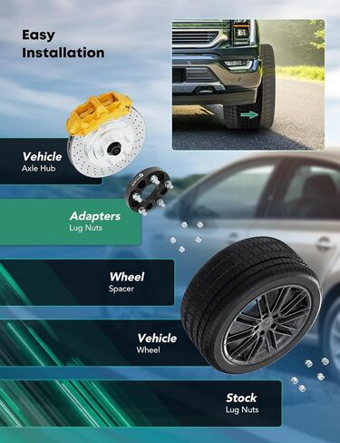 محولات عجلات YHTAUTO 5x4.75 إلى 5x5 1 بوصة متوافقة مع شيفروليه بليزر، جي إم سي، كاديلاك، بونتياك، فواصل الإطارات مع مسامير بدرجة 12x1.5 و12.9، تجويف مركزي 74.1 مم 5 عروة 4 قطع باللون الأسود in Saudi Arabia