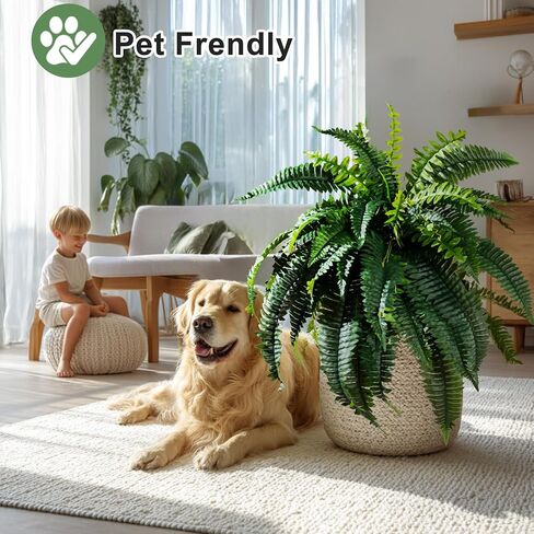 4 قطع من نباتات السرخس المزيفة النابضة بالحياة، مقاومة للأشعة فوق البنفسجية، سرخس بوسطن الاصطناعية للأماكن الخارجية والداخلية، نباتات خضراء وهمية كبيرة لا تذبل لتزيين نافذة الشرفة الأمامية والحديقة المنزلية in Kuwait