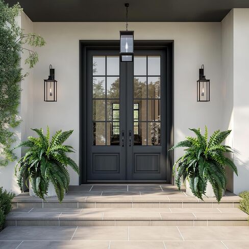 4 قطع من نباتات السرخس المزيفة النابضة بالحياة، مقاومة للأشعة فوق البنفسجية، سرخس بوسطن الاصطناعية للأماكن الخارجية والداخلية، نباتات خضراء وهمية كبيرة لا تذبل لتزيين نافذة الشرفة الأمامية والحديقة المنزلية in Kuwait