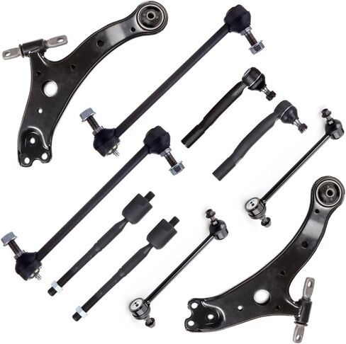 SCITOO 10pcs Front Suspension Kit Lower Control Arm Inner Outer Tie Rod End Sway Bar Link Fit 2004-2006 For Lexus ES330 2004-2006 For Toyota Camry 2004-2008 For Toyota Solara in Saudi Arabia