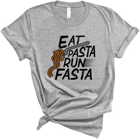 TeesAndTankYou Eat Pasta Run Fasta Shirt Unisex in Saudi Arabia