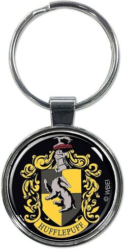 سلسلة مفاتيح Ata-Boy Harry Potter Hufflepuff Crest KeyRing Keychain للمعجبين، تحقق من مجموعة البضائع لأفكار الهدايا in Saudi Arabia