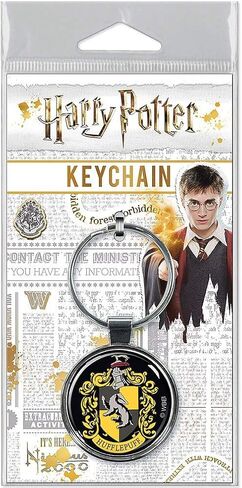 سلسلة مفاتيح Ata-Boy Harry Potter Hufflepuff Crest KeyRing Keychain للمعجبين، تحقق من مجموعة البضائع لأفكار الهدايا in Saudi Arabia