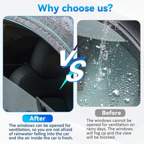 4pcs Front+Rear Smoke Tint Sun/Rain Guard Outside Mount Tape-On Vent Window Visors Compatible with 15-20 Escalade ESV Yukon XL Suburban in Kuwait