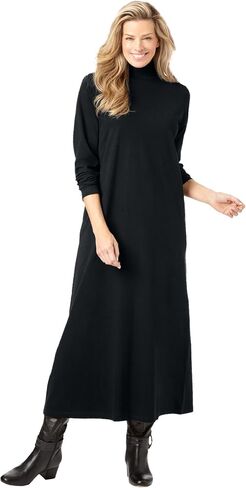 امرأة داخل فستان Mockneck مقاس كبير in Kuwait