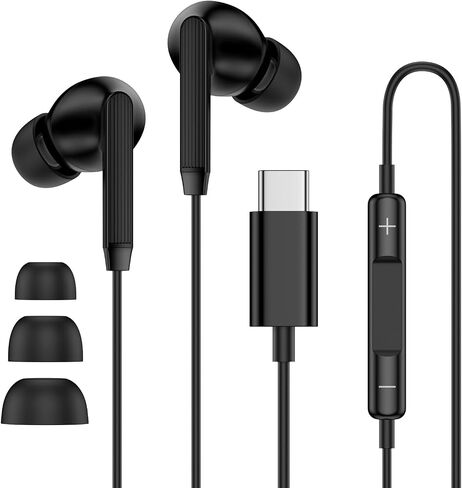 سماعات الأذن USB C لسامسونج Galaxy S25 Ultra S25 Edge S25+ A16 5G A15 A14 A13 A56 A55 A54 A36 A35 A26 S24 FE S23 S22 S20 in Kuwait