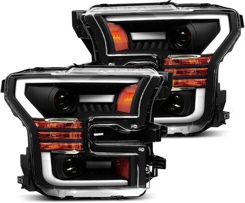 AlphaRex Base Model Black For 15-17 Ford F150 Halogen Type Switchback DRL/Signal LED Tube Dual Projector Headlights in Saudi Arabia