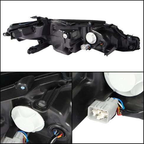 Headlight Black Housing Assembly Clear Lens Headlights Left Side Replacement for 2018 2019 2020 Camry XLE/XSE in Saudi Arabia