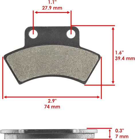 Caltric Front Rear Brake Pads Compatible with Polaris Xplorer 500 4X4 1997/300 2X4 4X4 1994 1995/400 400L 2X4 4X4 1994 1995/250 2X4 4X4 1990 1993 Front Rear Brakes in Saudi Arabia