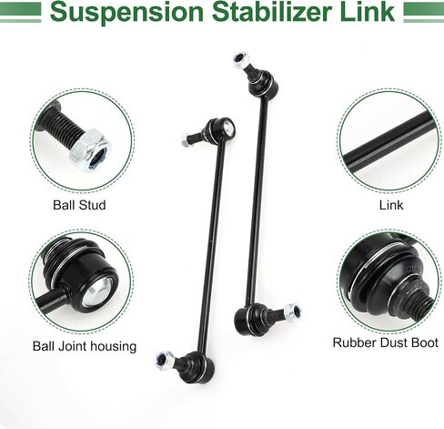 X AUTOHAUX 6 قطعة طقم التعليق الأمامي الداخلي الخارجي للقضيب الرابط الأمامي لشريط Sway Bar Link لـ Buick Regal 2012-2017 لـ Buick LaCrosse 2011-2016 No.EV800962/ES800949/K750400 in Saudi Arabia