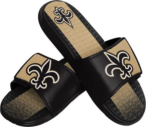 FOCO Minnesota Vikings NFL Mens Team Stripe Gel Slide - M in Saudi Arabia