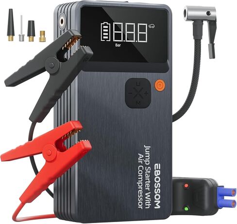 Car Battery Jump Starter, Battery Jump Box, Vehicle Jump Booster with Smart Jumper Cables,LED Light Emergency Car Kits for Vehicles,Arrancador Ae Batería in Kuwait