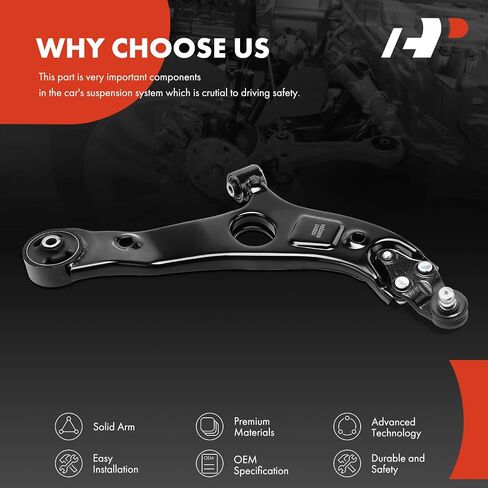 A-Premium Front Right Lower Control Arm with Ball Joint and Bushing, Compatible with Hyundai Sonata 2011-2014 & Kia Optima 2011-2015, Cadenza 2014-2016 in Saudi Arabia