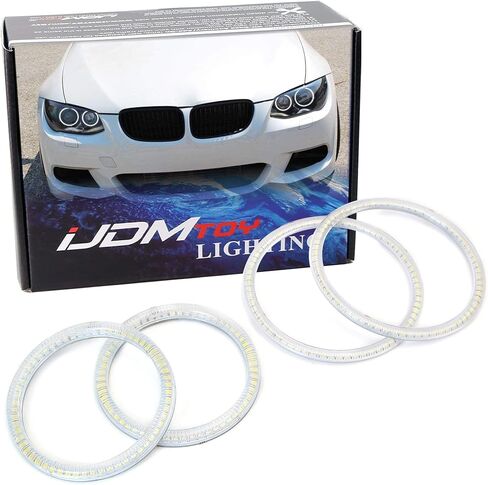 iJDMTOY 7000K Xenon White LED Angel Eye Halo Rings Kit Compatible With BMW E92 E93 3-Series 328i 335i M3 Coupe/Convertible (Retrofit Required) in Saudi Arabia