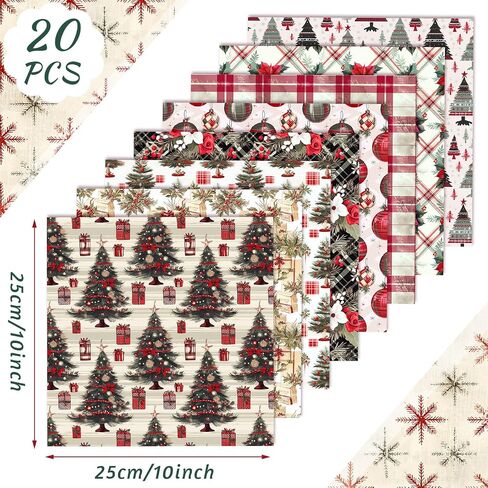 60 pcs 10 × 10 بوصة عتيقة عيد الميلاد النسيج خياطة اللحف الريفية الساحات الدهون المربعات المرقاء شرائح سابقة سانتا كلوز حزم النسيج الكاردينال الأحمر لصياغة خياطة اللحف بالخياطة DIY in Kuwait