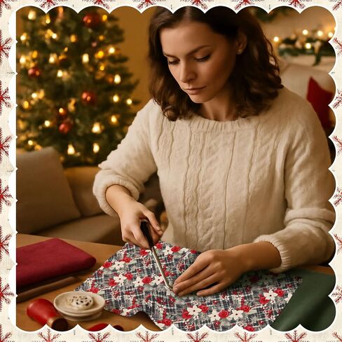 60 pcs 10 × 10 بوصة عتيقة عيد الميلاد النسيج خياطة اللحف الريفية الساحات الدهون المربعات المرقاء شرائح سابقة سانتا كلوز حزم النسيج الكاردينال الأحمر لصياغة خياطة اللحف بالخياطة DIY in Kuwait