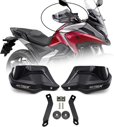 ل NC750X DCT NC750S NC700X NC 750 X 2025 دراجة نارية اليد الحرس اليد الحرس الزجاج الأمامي مقبض كلتا اليدين يندبروف nc750x dct nc750s nc700x nc750x 2013-2025 دراجة نارية الملحقات (أسود) in Kuwait