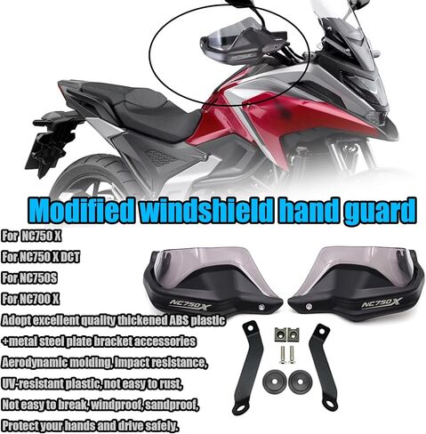 ل NC750X DCT NC750S NC700X NC 750 X 2025 دراجة نارية اليد الحرس اليد الحرس الزجاج الأمامي مقبض كلتا اليدين يندبروف nc750x dct nc750s nc700x nc750x 2013-2025 دراجة نارية الملحقات (أسود) in Kuwait