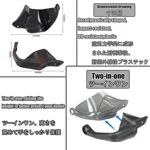 ل NC750X DCT NC750S NC700X NC 750 X 2025 دراجة نارية اليد الحرس اليد الحرس الزجاج الأمامي مقبض كلتا اليدين يندبروف nc750x dct nc750s nc700x nc750x 2013-2025 دراجة نارية الملحقات (أسود) in Kuwait