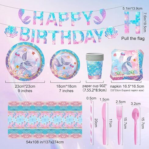 Rainbow Birthday Plates Napkins Sets Pink Birthday Party Supplies Glitter Diamond Plates,Rose Gold Disposable Birthdays Dinnerware Sets Unicorn Girls Party Plates with Tablecloth Cup Banner Serve 24 in Kuwait