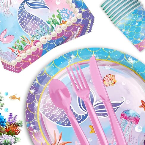 Rainbow Birthday Plates Napkins Sets Pink Birthday Party Supplies Glitter Diamond Plates,Rose Gold Disposable Birthdays Dinnerware Sets Unicorn Girls Party Plates with Tablecloth Cup Banner Serve 24 in Kuwait