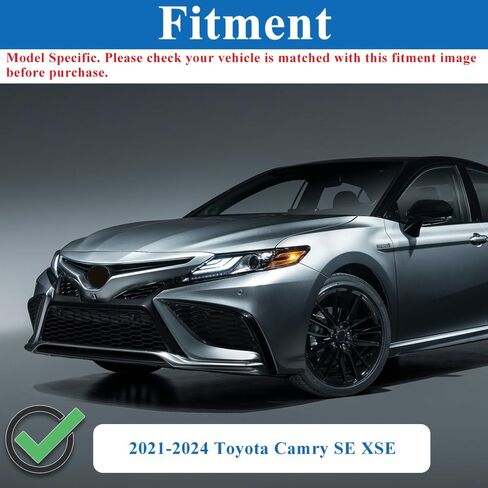 Front Lip Spoiler Compatible with 2021-2024 Toyota Camry Sedan LE XLE Front Bumper Lip, Carbon Fiber Hydro-Dipping Luxury Type in Kuwait