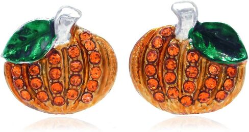 Small Cute Happy Halloween Fall Thanksgiving Pumpkins Pierced Earrings Jewelry in Saudi Arabia