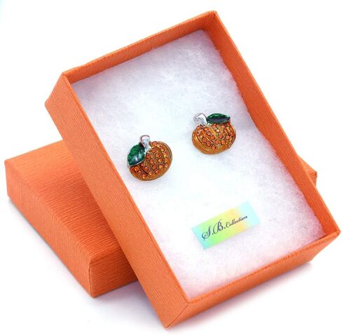 Small Cute Happy Halloween Fall Thanksgiving Pumpkins Pierced Earrings Jewelry in Saudi Arabia