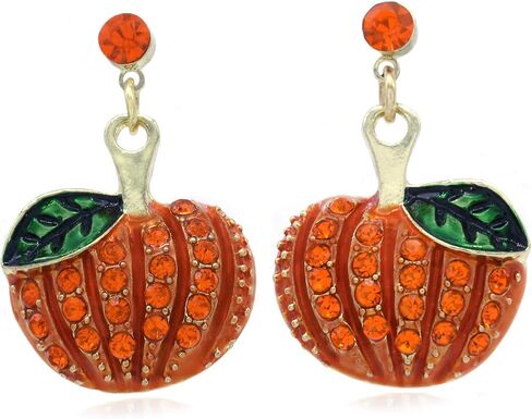 Small Cute Happy Halloween Fall Thanksgiving Pumpkins Pierced Earrings Jewelry in Saudi Arabia