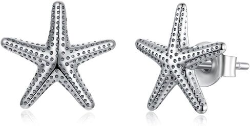 MUNDELL Plated 925 Sterling Silver Dainty Starfish Stud Earrings Plated 14K Gold Sea Turtle Hypoallergenic Earrings for Women Jewelry Gifts in Saudi Arabia