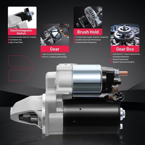 محرك بداية BDFHYK متوافق مع مرسيدس بنز C300 2008-2011، C350 2010-2011، E550 2007-2015، GL500 2008-2012، ML450 2010، SLK350 2010-2011، 3.0L 3.5L 4.7L 5.5 لتر، استبدال # 19050N، 19050 in Saudi Arabia