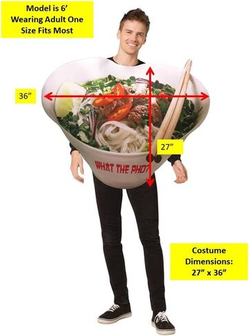 Rasta Imposta Pho Noodle Bowl Costume, Adult One Size, Multicolor in Saudi Arabia