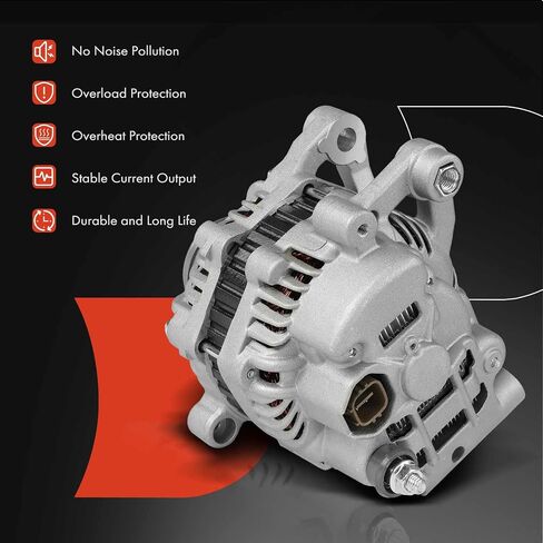 A-Premium Alternator Compatible with Suzuki SX4 2010-2013, SX4 Crossover 2012, Automatic CVT Transmission, 12V 75A 6-Groove Pulley Clockwise, Replace# A005TG1881, 31400-78K20 in Saudi Arabia