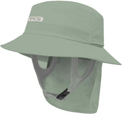 FCS Essential Surf Bucket Hat Iceberg Green M - Sun Protection Premium Wide Brim Sun Hat to Protect Against UV Sun Rays for Hiking Camping Fishing - Lifestyle Beach Apparel in Saudi Arabia