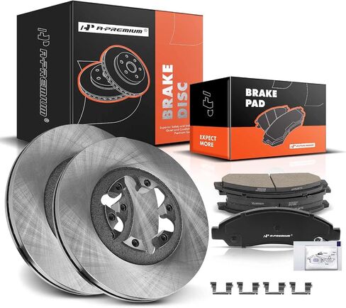 A-Premium 11.03 بوصة (280 مم) دوارات فرامل قرصية بفتحات تهوية أمامية + مجموعة وسادات سيراميك متوافقة مع موديلات مختارة من تشيفي، جي إم سي، إيسوزو - كولورادو/كانيون 2004-2008، i-280/i-350 2006، i-290/i-370 2007-2008 in Saudi Arabia