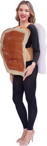 Seasons Adult Peanut Butter Toast Costume, Halloween Food Novelty Outfit, One Size in Saudi Arabia
