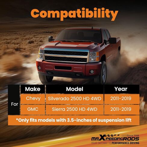 ذراع التحكم العلوي 3.5 بوصة من maXpeedingrods لسيارة Chevy Silverado/GMC Sierra 2500 HD 4WD 2011-2019 in Saudi Arabia