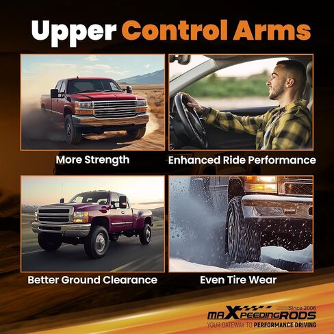 ذراع التحكم العلوي 3.5 بوصة من maXpeedingrods لسيارة Chevy Silverado/GMC Sierra 2500 HD 4WD 2011-2019 in Saudi Arabia